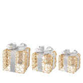 Lumineo BO Micro-Led Giftbox Set of 3 Pieces -Gold/ Warm White